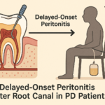 Delayed‑Onset Peritonitis After Root Canal in PD Patient – illustration of dental work connected to peritoneal dialysis infection risk