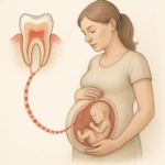 Poor Oral Health Significantly Linked to Pre-Eclampsia in Pregnancy – visual of pregnancy and dental connection.